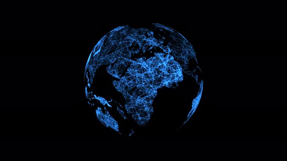 Digital blue planet Earth.