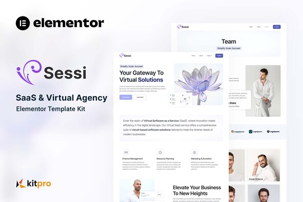 Sessi - Saas & Virtual Agency Elementor Template Kit