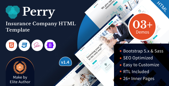 Perry - Insurance Services Company Bootstrap 5 Template