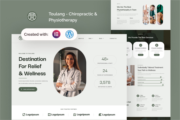 Toulang – Chiropractic & Physiotherapy Elementor Template Kit