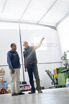 Inspecting the factory equipment