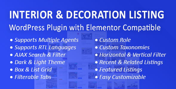 Interior Design and Decoration ListingPlugin