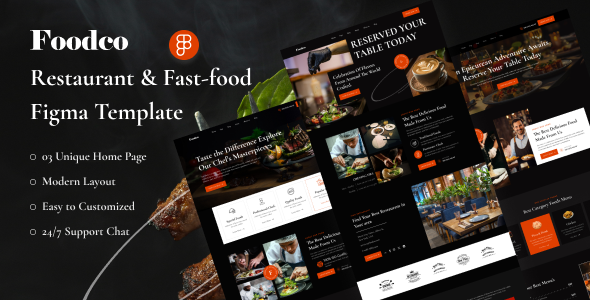 Foodco – Restaurant Figma Template