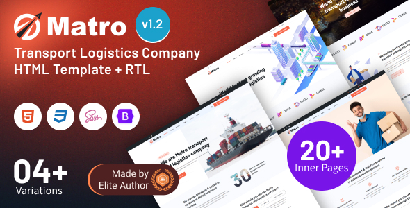 Matro - Transport Logistics Company Bootstrap 5 Template