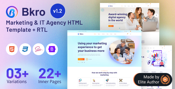 Bkro - SEO Marketing & IT Agency Bootstrap 5 Template