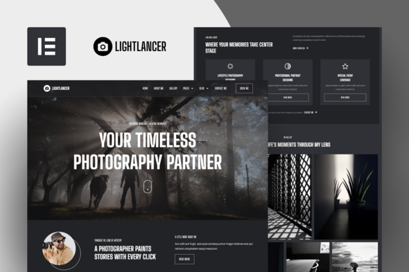 Lightlancer - Photographer Elementor Template Kit
