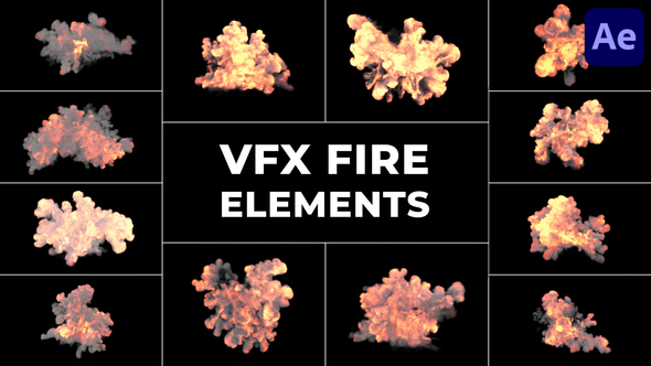VFX Fire Elements for After Effects alt