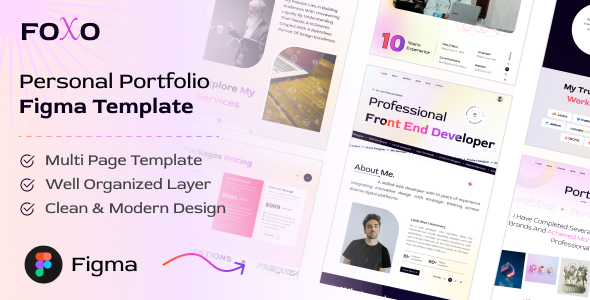 Foxo - Personal Portfolio Figma Template