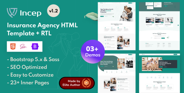 Incep - Insurance Agency Bootstrap 5 Template