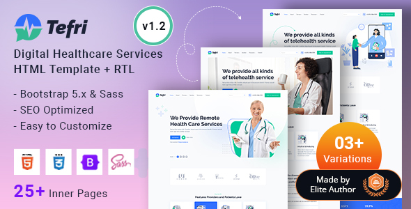 Tefri - Digital Healthcare Services Bootstrap 5 Template