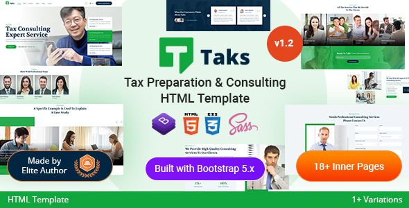 Taks - Tax Preparation & Consulting Bootstrap 5 Template