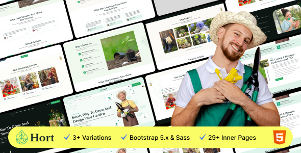 Hort - Garden Landscaper Bootstrap 5 Template