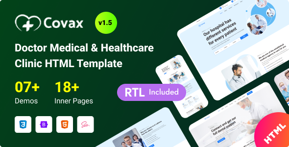 Covax - Doctor Medical & Healthcare Clinic Bootstrap 5 Template