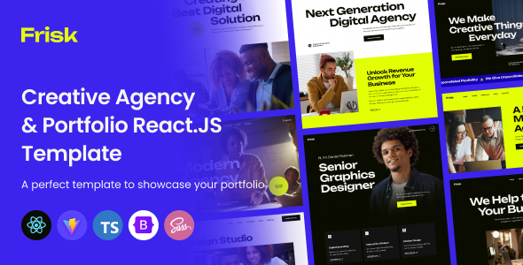 Frisk - Creative Agency & Portfolio React JS Template