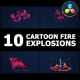 Cartoon Fire Explosions | DaVinci Resolve - VideoHive Item for Sale