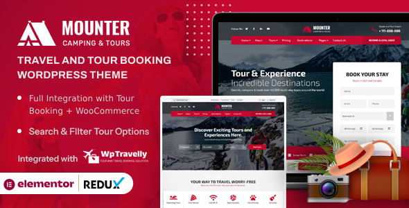 Mounter - Camping, Travel & Tour BookingTheme