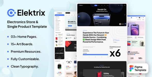 Elektrix - Multipurpose Electronics Store Figma Template