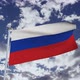 Russia Flag With Sky - VideoHive Item for Sale