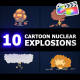 Cartoon Nuclear Explosions | FCPX - VideoHive Item for Sale