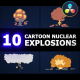 Cartoon Nuclear Explosions | DaVinci Resolve - VideoHive Item for Sale