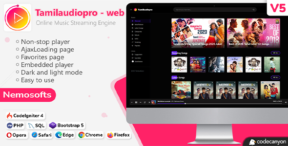 Tamilaudiopro – Online Music Streaming Website