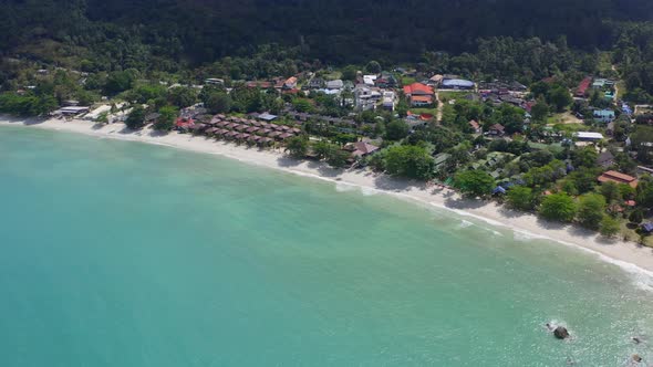 Aerial View of Thong Nai Pan Beach in Koh Phangan Thailand