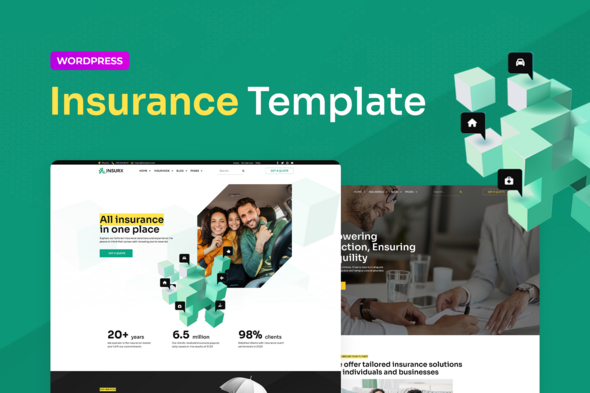 Insurx – Insurance Agency Elementor Pro Template Kit
