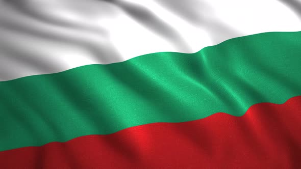 The Bulgaria Flag Fluttering in the Wind Seamless Loop