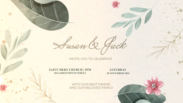Wedding invitation slideshow alt