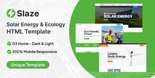 Slaze - Solar Energy & Ecology HTML Template