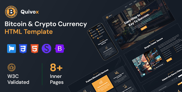 Quivox - Bitcoin & Crypto Currency HTML Template