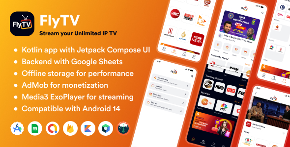 Fly TV | Multi Channel IP TV Streaming App