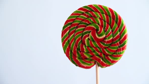 Striped fruit lollipop