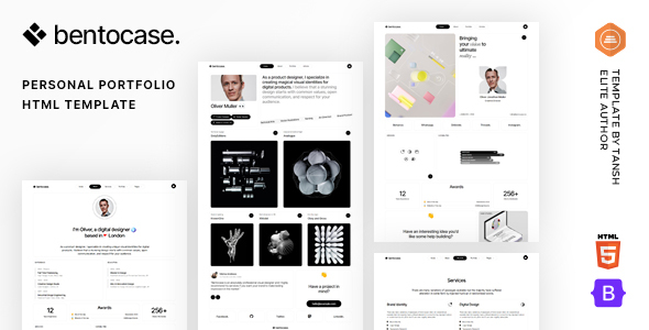 Bentocase - Personal Portfolio HTML Template