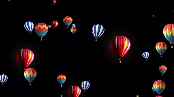 Cartoon Color Hot Air Balloon Rises