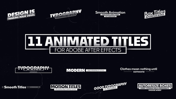 11 Animated Titles | After Effects alt