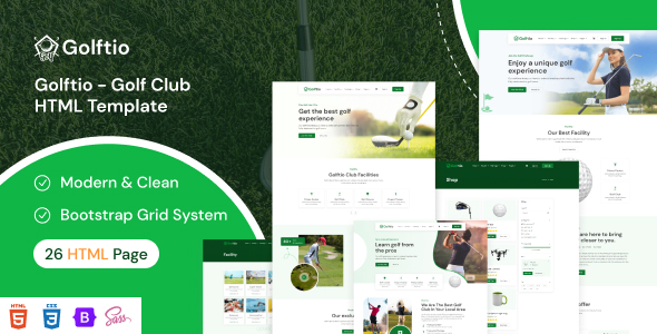 Golftio - Golf Club HTML Template