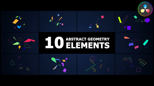 Abstract Geometry Elements | DaVinci Resolve