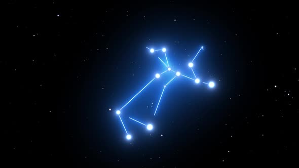 Sagittarius Constellation On A Beautiful Starry Night Background