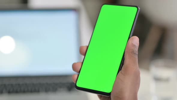 Smartphone with Green Chroma Key Screen
