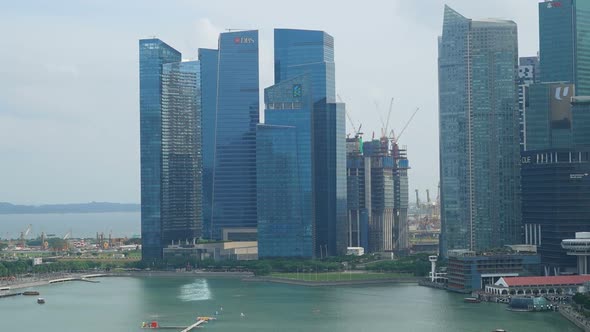 Time lapse of Building in Singapore city