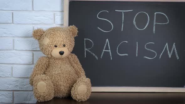 Stop Racism Concept. Stop Childish Racism