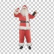 Santa wishing merry Christmas and drinking champagne, Alpha Channel - VideoHive Item for Sale