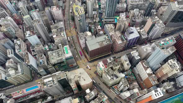 Top view of Hong Kong city