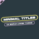 Minimal Titles V2 | FCPX & Apple Motion - VideoHive Item for Sale