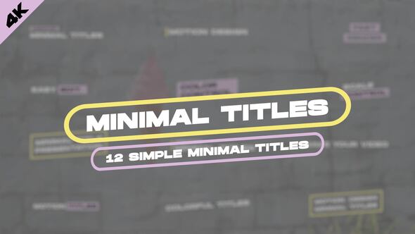 Minimal Titles V2 | FCPX & Apple Motion alt