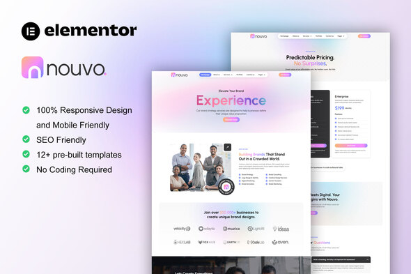 Nouvo - Digital Marketing Agency Elementor Pro Template Kit