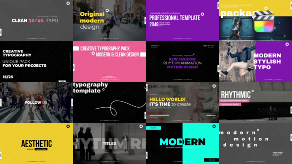 Clean Text Typography / FCPX alt