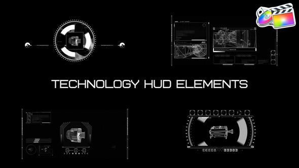 Technology Hud Elements for FCPX alt