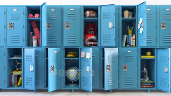 Student lockers at school. School lockers